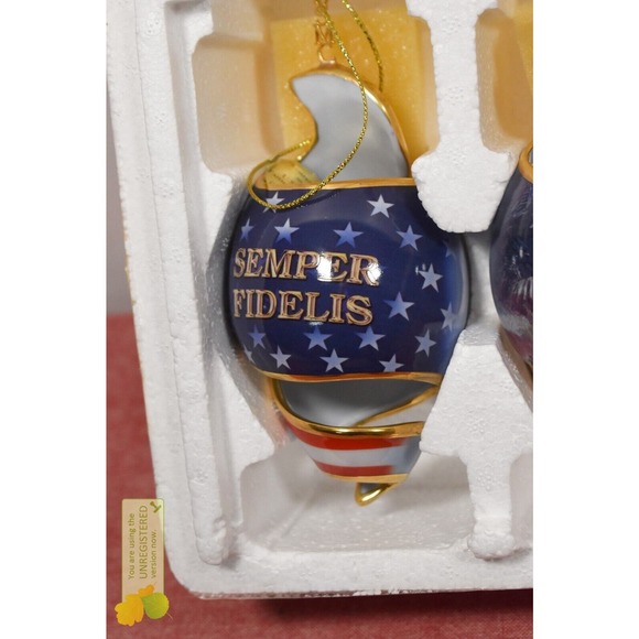 The Bradford Editions 87376 Faithful to the Flag Christmas Ornaments (Missing 1) - Picture 2 of 6